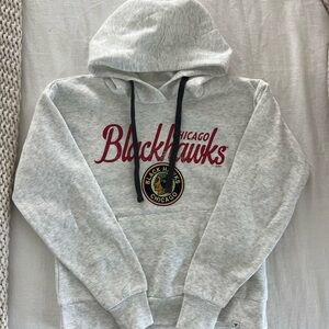 Fanatics Gray and Black Chicago Blackhawks Hoodie